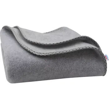 Dětská deka dětská fleecová deka new baby 100 × 75 cm šedá s hvězdičkami
