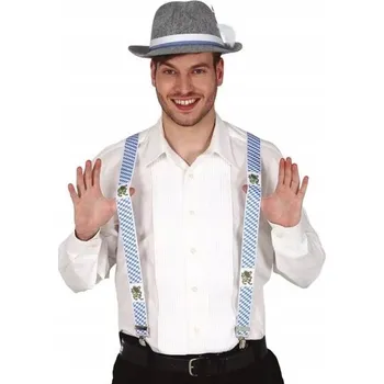 Kšandy Bavorské kšandy modré s kosočtverci Oktoberfest