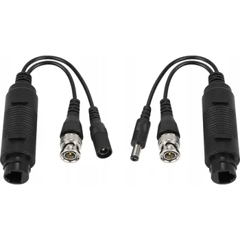 SADA BLOW ADAPTÉRŮ KONVERTOR BNC+DC na RJ45 2 ks