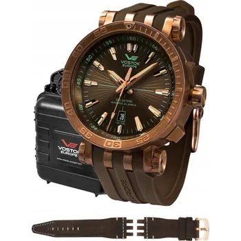 Hodinky Pánské Hodinky Vostok Europe NH35A-575O285S hnědé