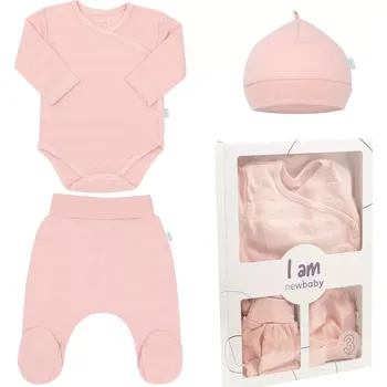 Kojenecká souprava Dojenecká 3dílná souprava do porodnice NEW BABY I AM, růžová