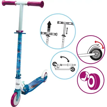 Koloběžka Skládací dětská koloběžka DISNEY FROZEN s nastavitelnými řídítky – poškozený obal