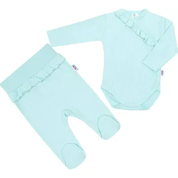 Kojenecká souprava 2dílná kojenecká souprava New Baby Stripes, ledově modrá, 86