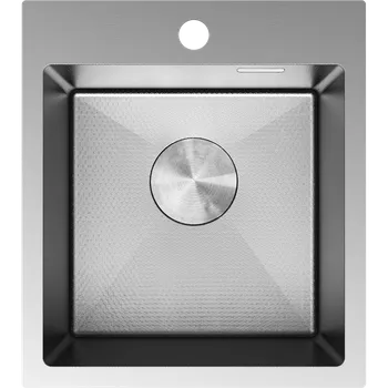 Granitový dřez Mexen Solix nerezový dřez 1-komorový 400 x 450 mm, inox HC - 6401401000-01HC Ocelové dřezy