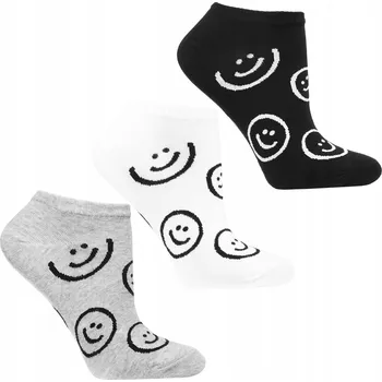 Dámské ponožky Dámské Ponožky Moraj nízké kotníkové ponožky bavlněné, vícebarevné, sada 3 ks