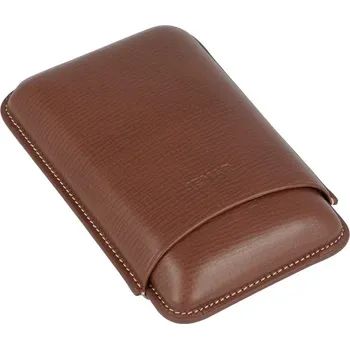 Humidor Pouzdro na 3 doutníky Jemar, kůže, 12,5cm, marron