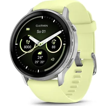 Elektronika Garmin Venu® 4 - 45 mm Silver / Citron silikonový řemínek