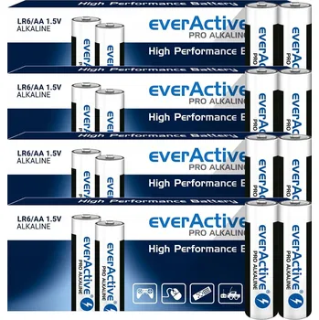 Článková baterie Alkalická baterie Everactive Alkalické baterie AA R6 40 ks