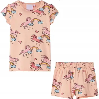 Chlapecké pyžamo Dětské pyžamo s krátkým rukávem, světle oranžové, velikost 140