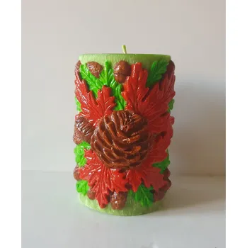 Svíčka Vánoční svíčka šiška s vánoční růží, Varianta Bez dárkového balení