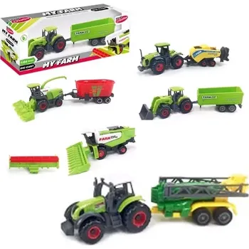 autíčko Traktor Moje farma 1:64 kovový a plastový model