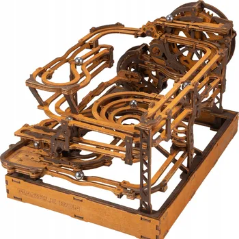 Kuličková dráha dřevěná mechanická Marble Run 3D WOODEN.CITY