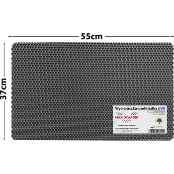 Rohožka EVA rohožka pod dveře / odkapávač na boty 37x55 - černá barva