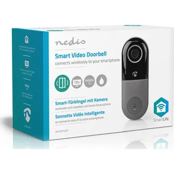 Nedis WIFICDP40CWT - Wi-Fi Smart Domovní Video Telefon | Cloud/ microSD / Onvif | IP65 | snímač pohybu | Bílá