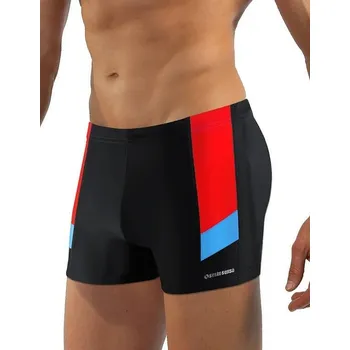 Pánské plavky Kontrastní plavkové boxerky Sesto Senso Maxi pro pány 3XL-4XL, černá 3xl i384_38367890