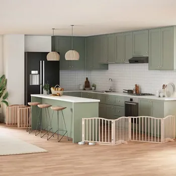 přepravka pro zvíře zahrada-XL Zábrana pro psy s dvířky skládací 12 panelů 960 cm topol 3155612