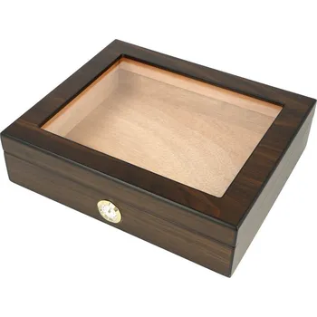 Humidor Humidor na doutníky Angelo Ořech prosklený, 26x22x6,5cm