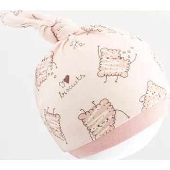 Kojenecká čepice kojenecká bavlněná čepička new baby biscuits růžová