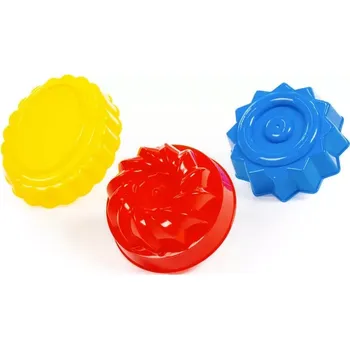 Hračka na písek Plastové formičky na bábovky do písku, 3 ks POLESIE