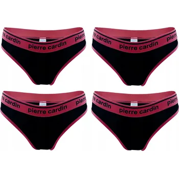 Dámské spodní prádlo Sada dámských kalhotek s gumou v pase, 4 kusy, bavlněné, bordó (vínová), velikost XL