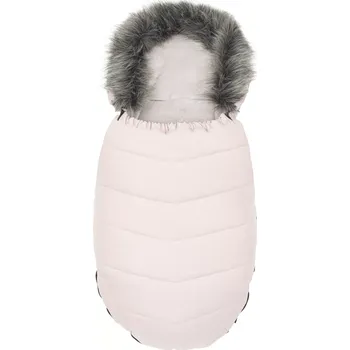 Fusak Dětský fusak s kožušinou dusty pink NEW BABY