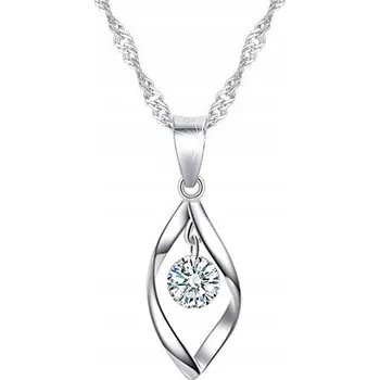 Náhrdelník Dámský ŘETÍZEK s rhodiem a ZIRKON přívěskem