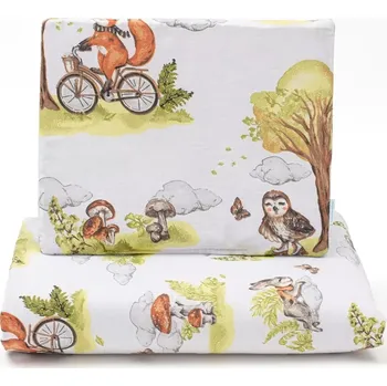 Příslušenství pro přepravu dětí Oboustranná sada do kočárku NEW BABY Zvířátka v lese z bavlny a velvetu