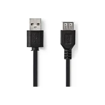 Prodlužovací kabel Nedis CCGB60010BK20 - USB 2.0 kabel | A Zástrčka - A Zásuvka | 2 m | Černá barva
