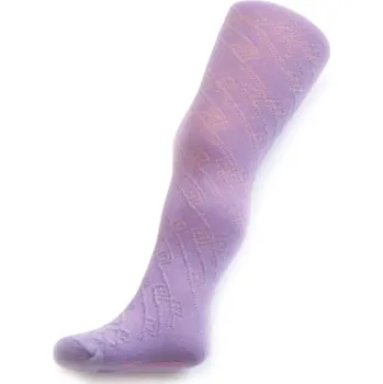 dětské žakárové punčocháče new baby fialové 128–134