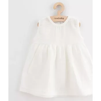 Kojenecké šaty Dětské mušelínové šaty New Baby Elizabeth, vel. 56 (0–3 měsíce)