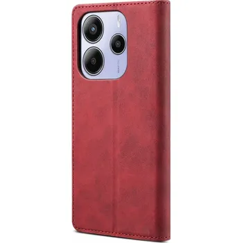 Pouzdro na mobilní telefon Pouzdro s klopou Lenuo pro Xiaomi Redmi Note 14 5G červené