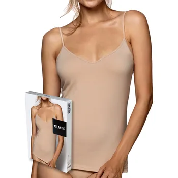 ATLANTIC dámské tílko na tenká ramínka BLV tričko dámské béžové M