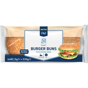 Výhodná cena Bulka sezamová na burger maxi 4 x 82,5 g