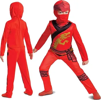 Karnevalový kostým Dětský kostým LEGO NINJAGO Kai červený 3–4 roky (94–109 cm)
