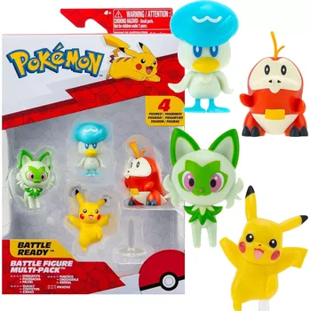 Figurka Jazwares Pokémon Fuecoco Quaxly Sprigatito Pikachu