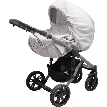 Příslušenství pro přepravu dětí pláštěnka na kočárek s reflexním prvkem new baby basic šedá
