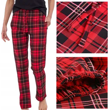 Dámské pyžamo Cornette Dámské pyžamové kalhoty bavlněné červené kostkované, velikost XXL