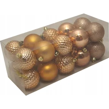 Vánoční dekorace Vánoční Koule na vánoční stromek Křeček plastová modrá 7 cm 20 ks