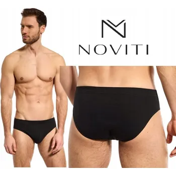 Slipy NOVITI pánské slipy černé hladké bavlna XXL