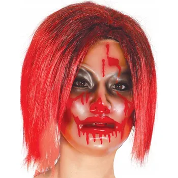 Karnevalová maska Maska na obličej Guirca GU2792 plastová zombie průhledná
