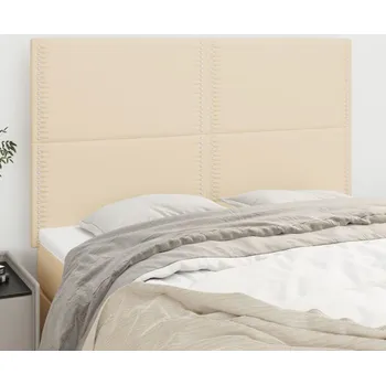 Čelo postele krémové 144x5x118/128 cm látkové IM_3116195