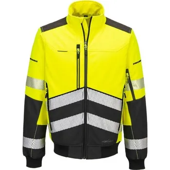 PortWest | EV4 Hi-Vis Softshell bomber (3L) - Yellow/Black / XXXL / 3XL / žlutá