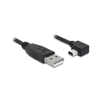 Kabel do PC Delock kabel USB 2.0 A-samec > USB mini-B 5-pin samec pravoúhlý, 1 metru