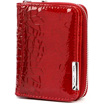 Peněženka Jennifer Jones peněženka z pravé kůže červená - dámská