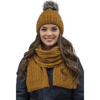 Čepice Čepice a šála Vivisence 7015Kmpl Barva: Žlutá, Velikost: UNI