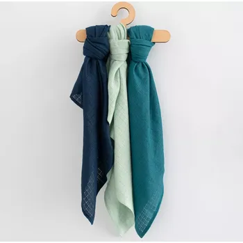 Plena barevné bavlněné pleny new baby 70 × 80 cm, 3 ks pro kluky