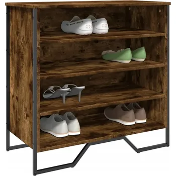 Botník VidaXL Police na boty, kouřový dub, 80x38x78 cm