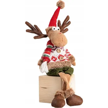 Obraz Vánoční skřítek ANTTI sob sedící 50 cm