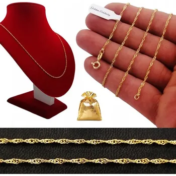 Řetízek Zlatý Řetízek Singapur Dámský 925/585 14K