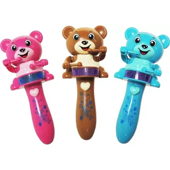 plyšák plyšový medvídek s bubnem se světlem a melodií